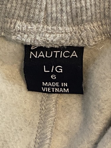 NAUTICA Boys Side Stripe Fleece Joggers Gray, Black, Blue Size L (6) NWT - Picture 6 of 7