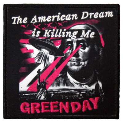 GREEN DAY Iron On Patch: AMERICAN DREAM: is killing me the Official Merch £pb