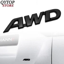 Matte Black AWD Letter Trunk Nameplate Logo Emblem Badge For Avalon Camry RAV4