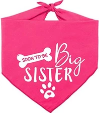 Big Sister Dog BandanaReversible Triangle Bibs Pet Scarf