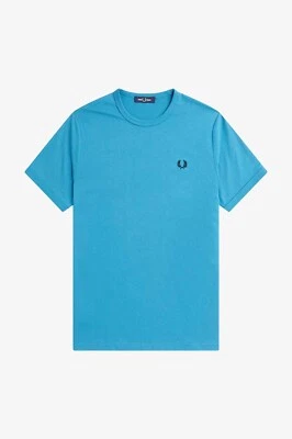 🔵 T-Shirt Ringer Uni En Coton M3519 Homme Runaway Ocean Neuf SS24 - Photo 1/3