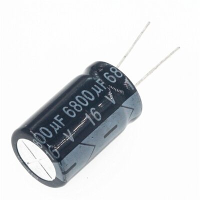2pcs 16V 6800uF 6800MFD 105C Aluminum Electrolytic Capacitor 16×25mm
