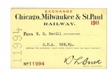 1899 Chicago, Milwaukee & St. Paul Railway Annual Pass No. 3922 — listing 5