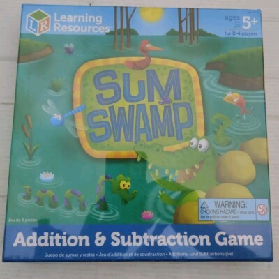 Learning Resources Sum Swamp Addition Subtraction Board Game Ages 5+ Educational