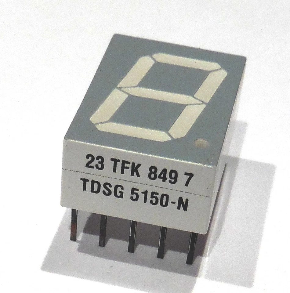 TDSG5150 - Afficheur 7 segments 13mm vert anode commune - Photo 2/4