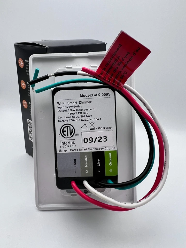 Smart WI-FI Dimmer Switch, Mobile or Voice Control, Timer, Brightness Adjustment - Image 3 of 4