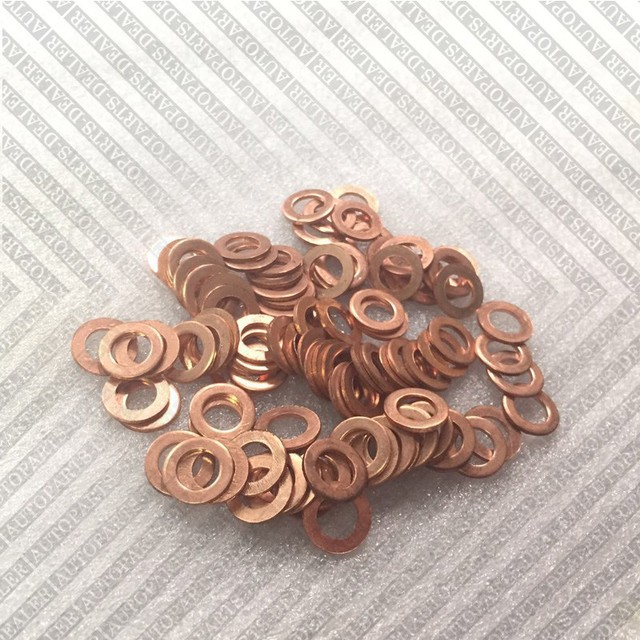Sealing / return line washers, Copper, 6MM ID 10MM OD 1mm Thick