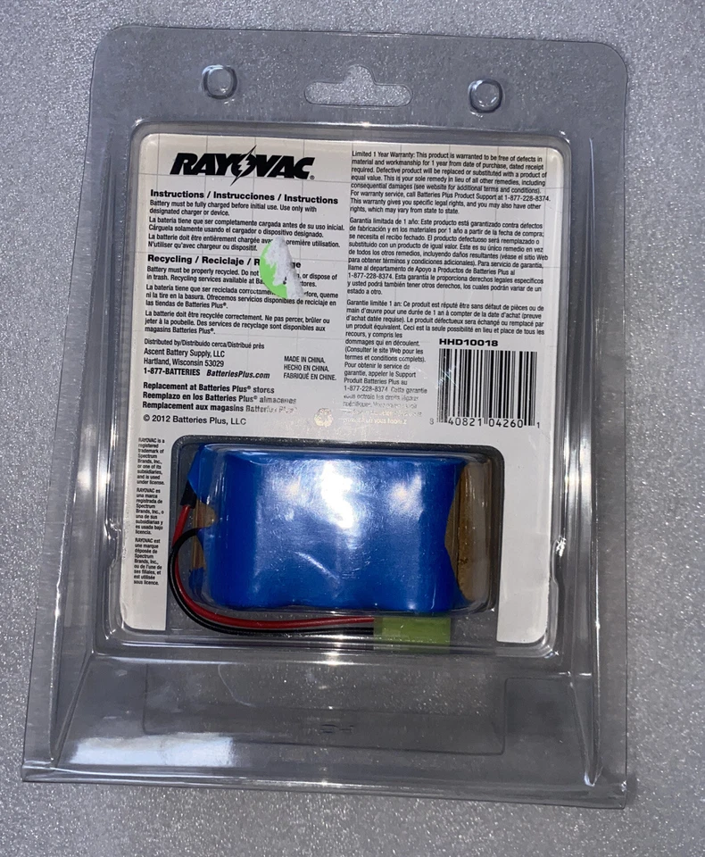 Cordless Vacuum Battery Rayovac HHD10018 8.4V 2500mAh *NEW - Image 3 of 4