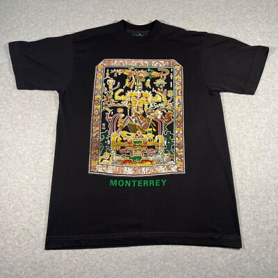Vintage California Shirt Adult Medium Black Monterrey Aztec Destination Mens