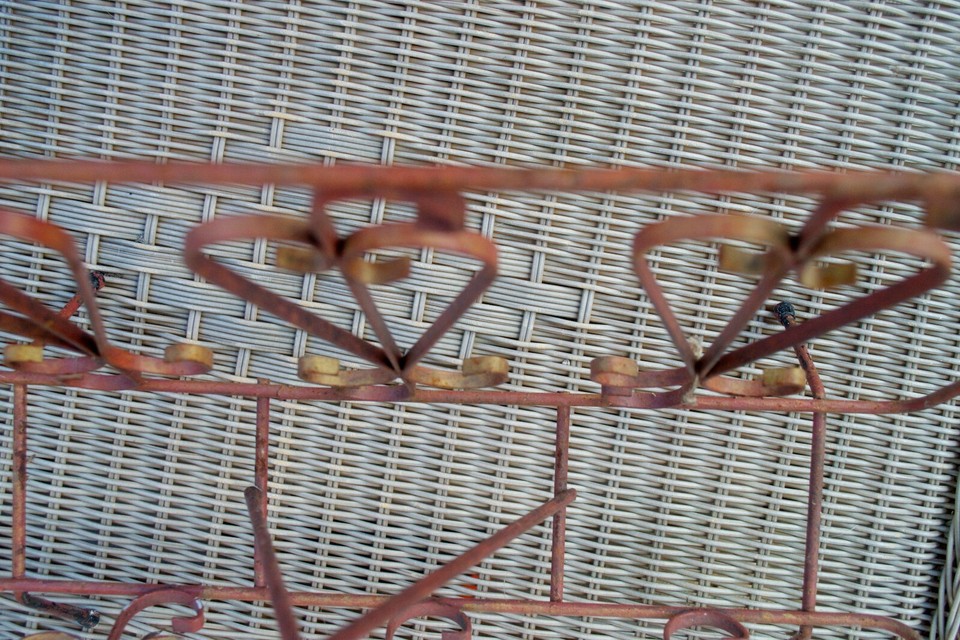 Vintage Metal French Magazine Rack 1960's Retro Wire Painted Magazine