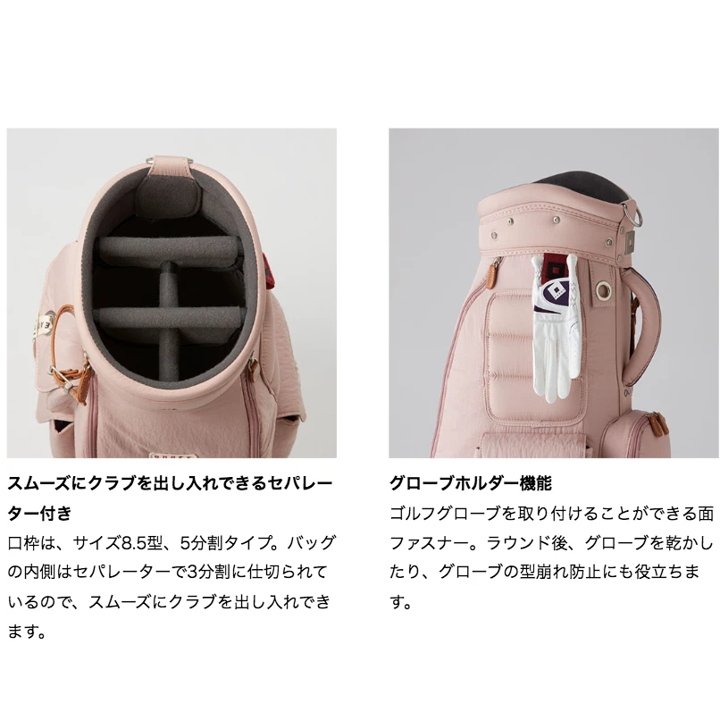 ONOFF Golf Nylon Cart Bag Red Ladies 8.5 x 46inch 2.5kg Lightweight 2024 Model - Image 4 of 4