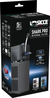 SICCE Shark PRO 700 - Innenfilter der neusten Generation für Aquarien bis 200 L