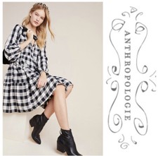 NWT Maeve Amber Plaid Tiered Tunic