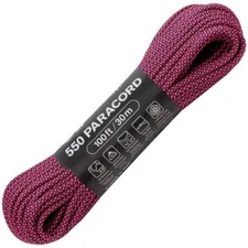 Atwood Rope MFG Parachute Cord Diamond Hot Pink / Black Seven-Strand 550 Cord