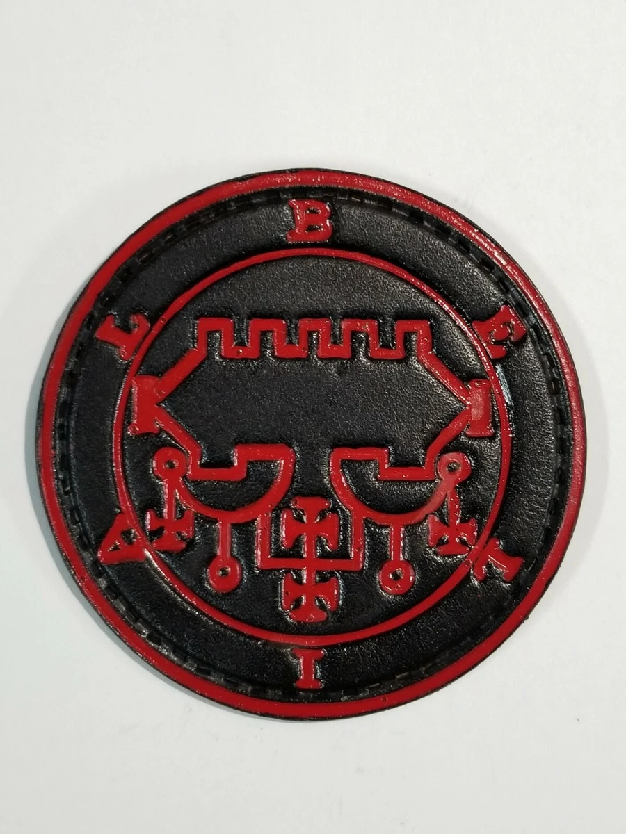 Belial ( black and red lines ) patch genuine leather | eBay