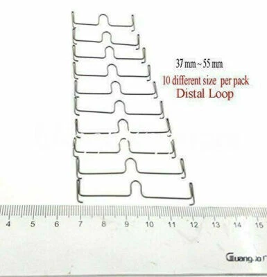 Dental Orthodontic Treatmen Palatal Arch Bar Mesial Distal Loop 37-55 mm