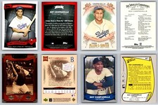 Roy Campanella 4 Card Lot - HOF Brooklyn Dodgers / Baltimore Elite Giants
