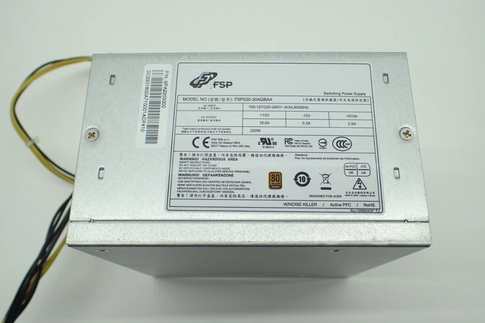 Acer M4640G Series 220W Power Supply OEM LiteOn PS-3221-1 FSP FSP220-30AGBAA - Image 4 of 4