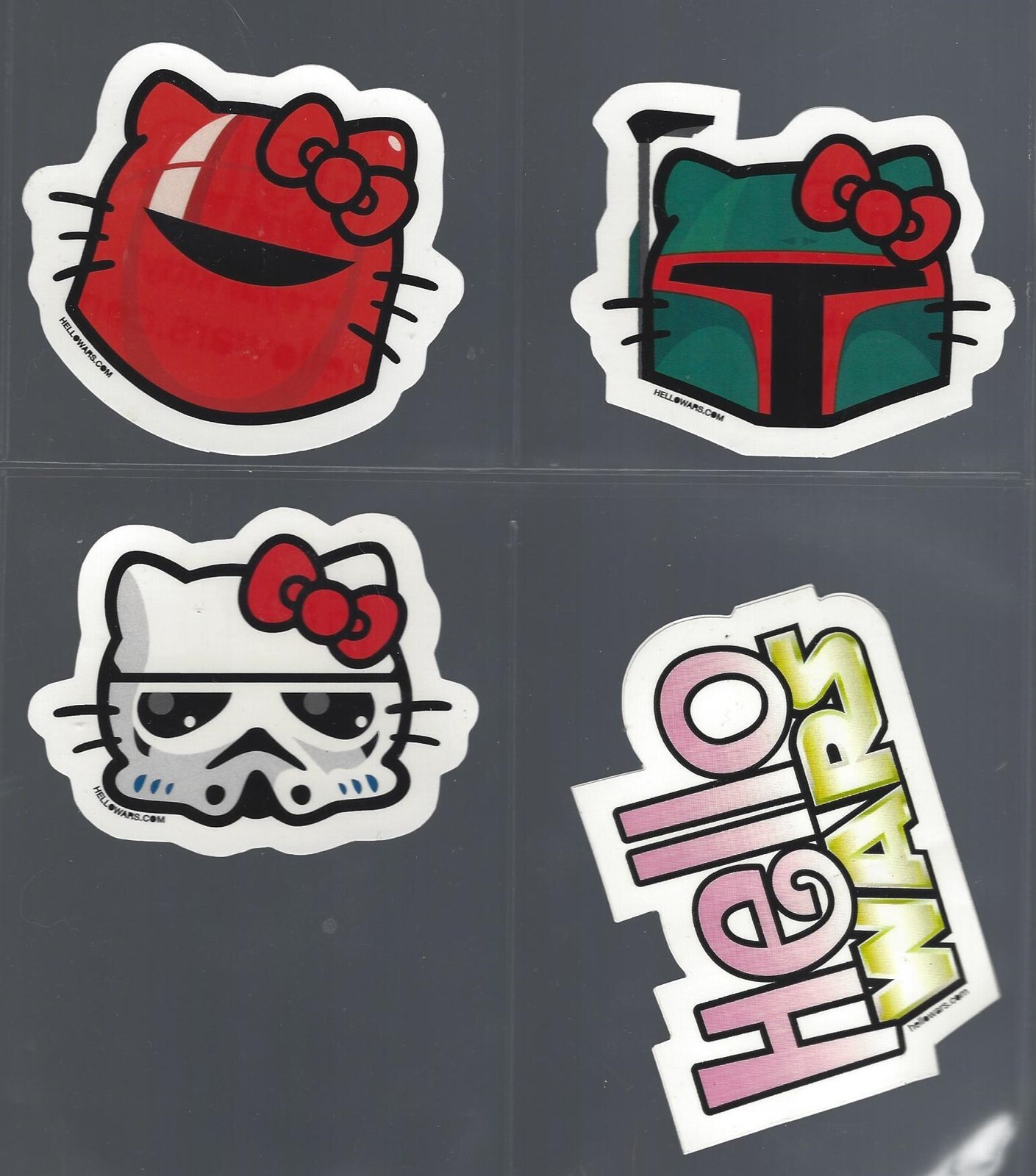 Star Wars HELLO WARS "Hello Kitty" parody stickers 12 diff. (2013) discontinued