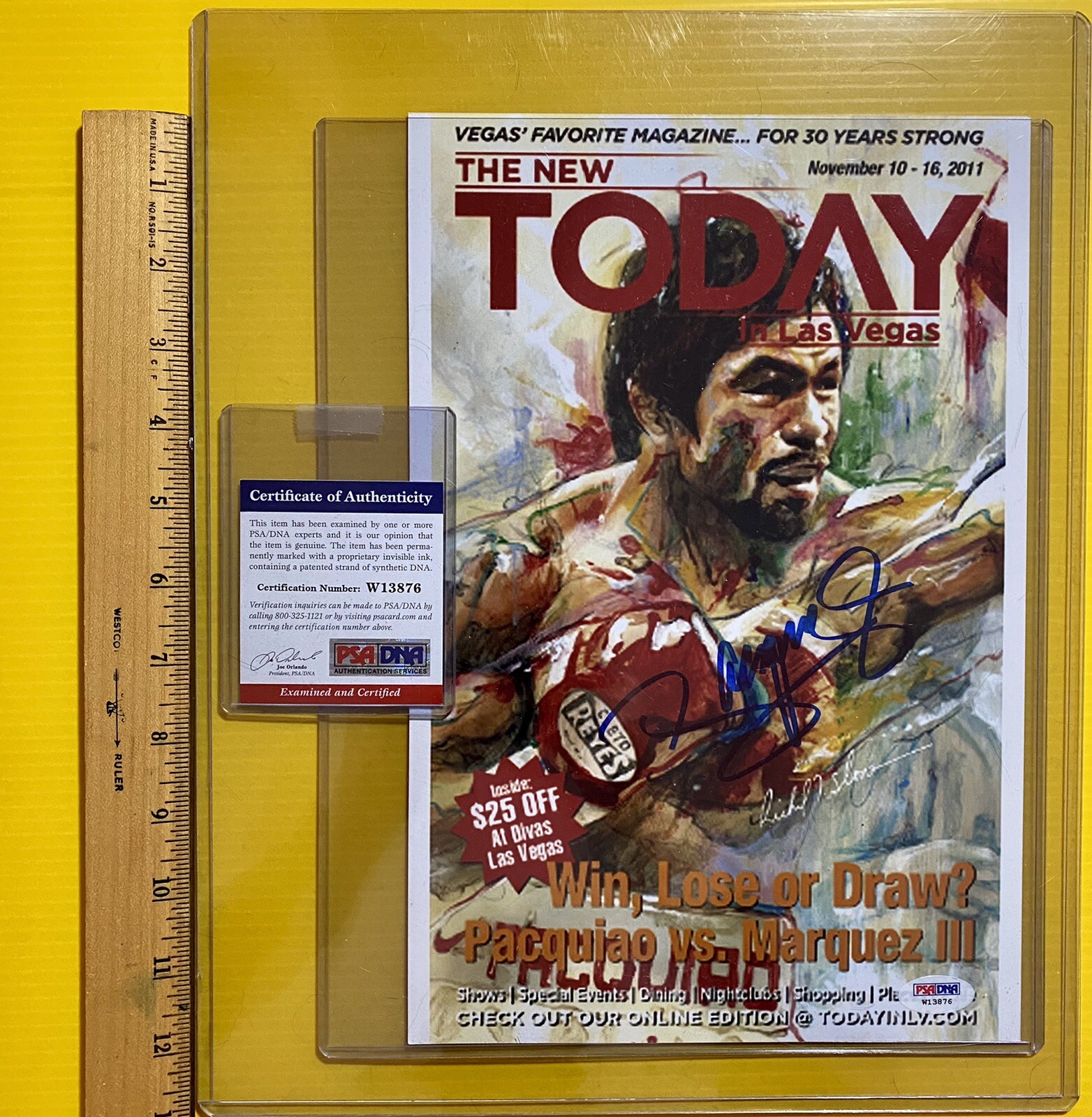 MANNY PACQUIAO 8x12 Signed Photo with COA (PSA ) view 2