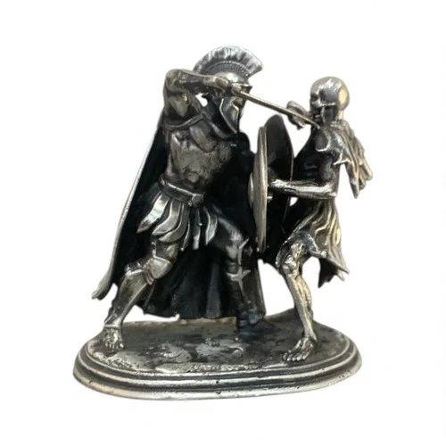 The Last Stand Silver Statue 3 oz .999 Fine Silver Gold Spartan/Tormint coin bar