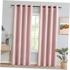 Light Pink Room Darkening Curtains Thermal 52"W x 84"L Pack of 2 Baby Pink