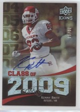 2009 Upper Deck Icons Class of 2009 Auto 70/99 Kenny Britt #2009-KB Auto 0c2