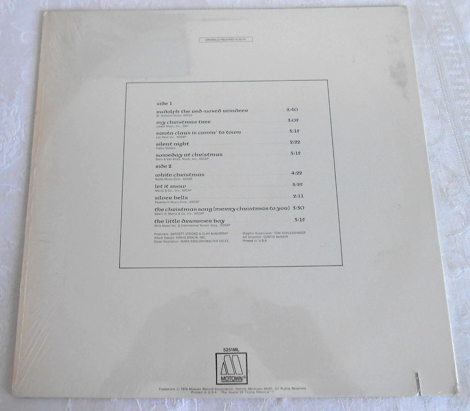 THE TEMPTATIONS Christmas Card LP Motown 5251ML NEAR MINT soul 1982 shrink - Image 2 of 4