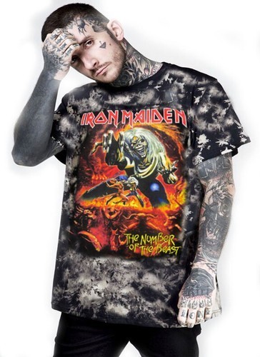 IRON MAIDEN 666 THE NUMBER OF THE BEAST HARD ROCK BLACK T SHIRTS TIE ...