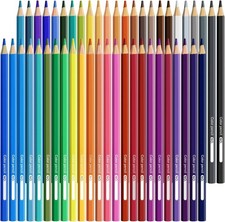 Colored Pencils - 48 Multicolor Set for Drawing Sketching - Fade Resistant