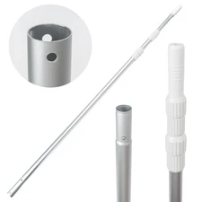 Swimming Pool Pole Telescopic - 15 FT Aluminum Pool Cleaning Pole, Heavy Duty...
