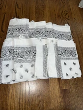 Pack of 10 Large Paisley 100% Cotton Printed Bandana - 21x 21 inches