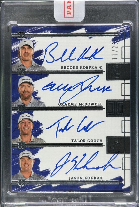 2024-25 Panini Impeccable LIV Golf Koepka McDowell Gooch Kokrak Quad Auto #/25