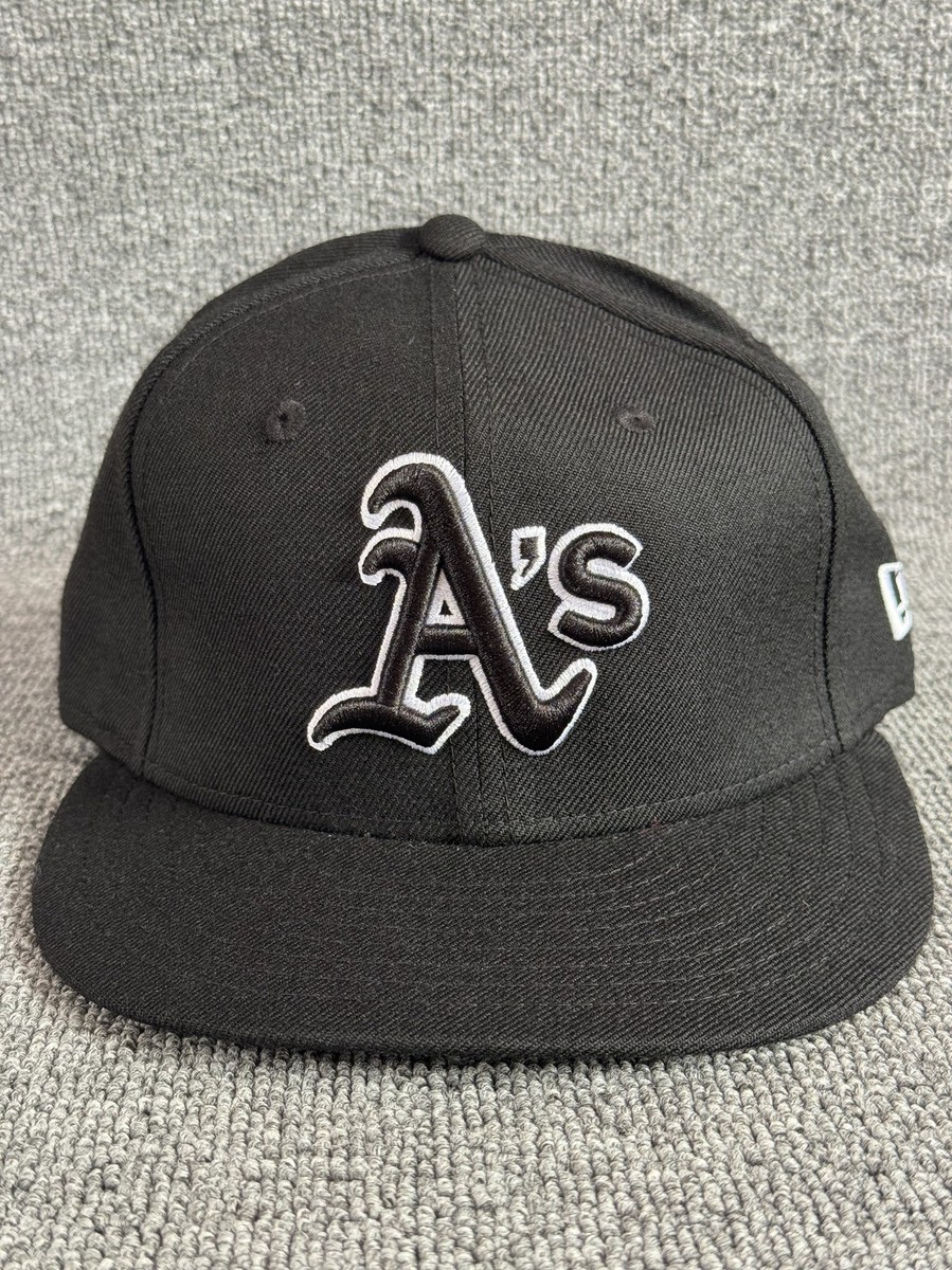 New Era Oakland Athletics 59FIFTY Fitted Cap Black White Size 7