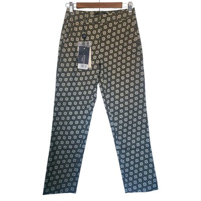 Weekend Max Mara Astrale Printed Cigarette Slim Long Trouser US Size 4 NWT
