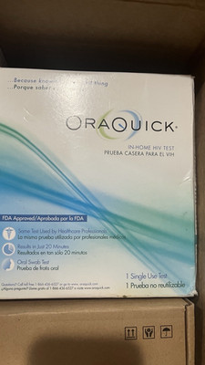 OraQuick In-Home HIV Self-Test Oral Swab Saliva Results in 20 Min Single Use