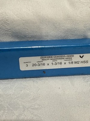 AMERICAN NATIONAL KNIFE 20-3/16'' x 1-3/16'' x 1/8'' M2 HSS Planer Blades SET OF 4