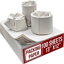 13 * 12 inch 100 Small Sheets White Packing Paper 13"x12", Grey