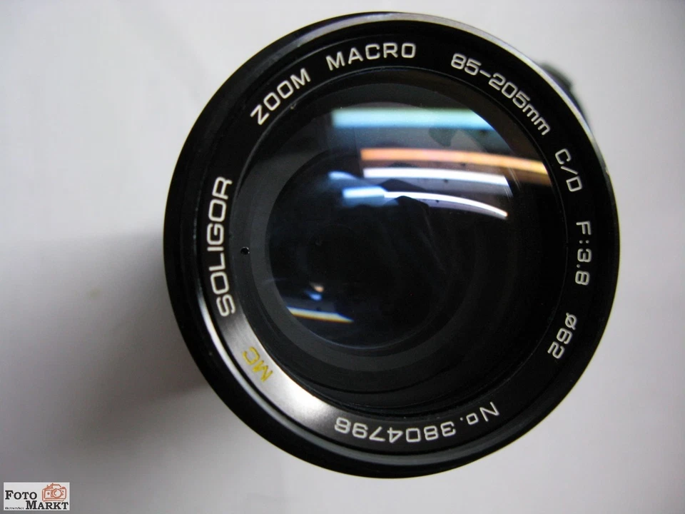 Zoom-Objektiv Soligor 85-205 / 3,8 (!) Macro 1:2,6 für Minolta SLR X-700, XD7 - Bild 2 von 4