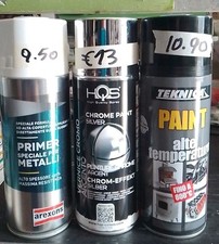 VERNICE SPRAY CROMATA HQS SPRAY EFFETTO CROMO 3pz  CROMATURA  CROMATURA