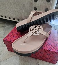 Tory Burch MILLER CLOUD LUG Sandal Pink Brick Size 6 New in Box 