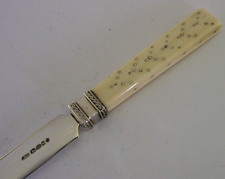 RARE SUPERB ENGLISH SOLID STERLING SILVER LETTER ENVELOPE OPENER 2000 HEAVY 110g
