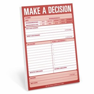 Make a Decision Pad Red Knock Knock Knock