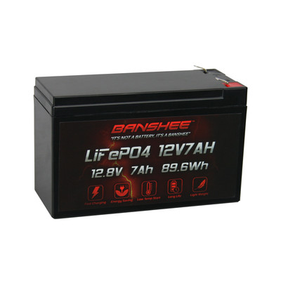 Banshee 12V 7Ah LiFePO4 Battery UB1290 Compatible, UPS Backup Power Source