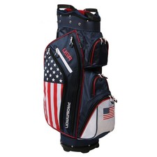 Prosimmon Golf DRK 14 Way Cart Bag, USA Flag Stars  Stripes Design