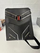 Black Widow Backpack Purse Marvel Bioworld Convertible Bag Faux Leather 13"