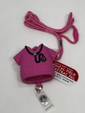 BATH  BODY WORKS POCKETBAC HOLDER HAND SANITIZER Pink Doctor Nurse Lanyard