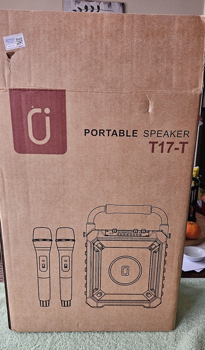 JYX T17T Karaoke Machine Bluetooth 2 Mics Subwoofer Volume