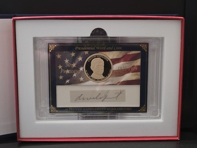 2025 POTUS Calvin Coolidge Gold Coin and Handwritten Word 12/199