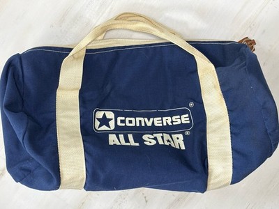 Vintage Converse All Star Gym Bag Small Duffle 70s 80s + Vtg Leather Lee Pull